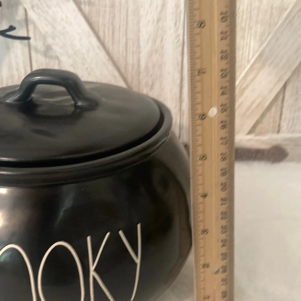 Rae Dunn Halloween Black Spooky Ceramic Jar - Picture 5 of 6